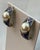 Trifari 1980s Trifari Purple Blue Enamel Pearl Half Hoop Earrings, Pair For Sale - Image 4 of 10