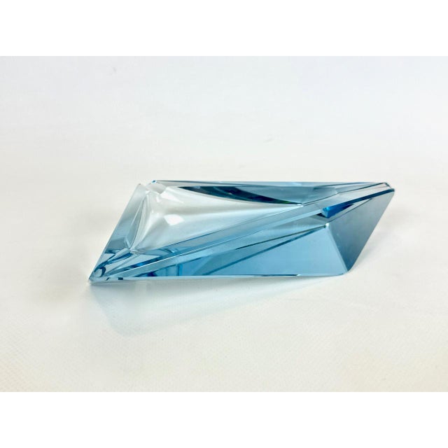 Art Deco Blue Glass Ashtray by Moser, 1930s, in Flawless conditions. Designed 1920 to 1949 This piece is attributed to the...