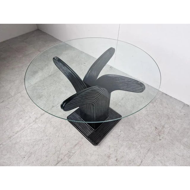 Black Bamboo Dining Table by Vivai del Sud, 1970s For Sale - Image 8 of 11