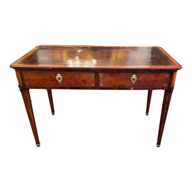 19th Century Louis XVI Style Mahogany Bureau Plat For Sale