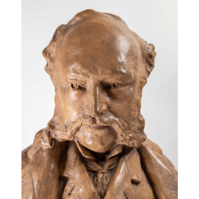 19th Century American Terra-Cotta Bust of a Gentleman by Olin Levi Warner For Sale - Image 15 of 18