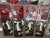 Mid-Century Modern Vintage Chinoiserie Red & Black Lacquer Wall Panels With Iridescent Mother-of-Pearl Inlay - Set of 4 For Sale - Image 3 of 6