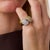 Mid Century 1.60 Carat Diamond 18k Yellow and White Gold Bypass Ring, Size 6.5 For Sale - Image 4 of 5