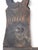 Chestnut Vintage Brutalist Hand-Carved Wood Tripod Bar Stool With Forged Iron Footrest For Sale - Image 8 of 8