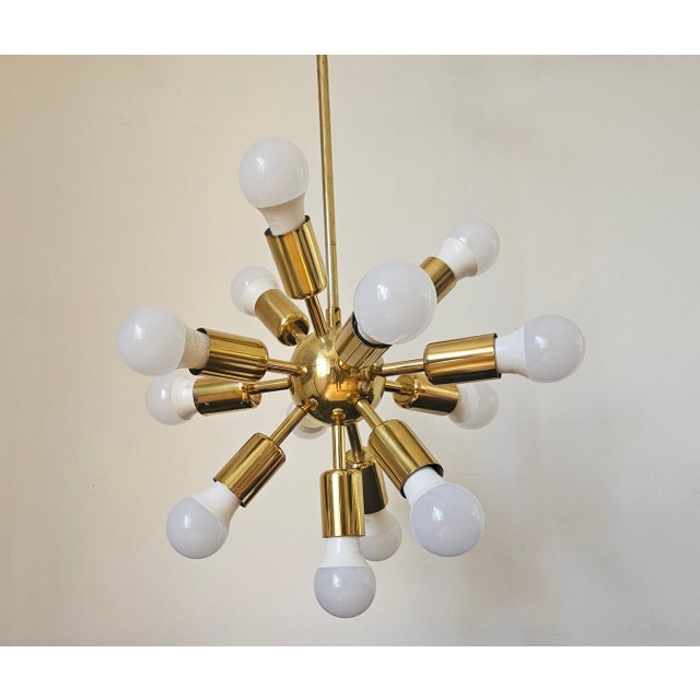 Mid-Century Modern Mid-Century Space Age Sputnik Chandelier, 1970s For Sale - Image 3 of 16
