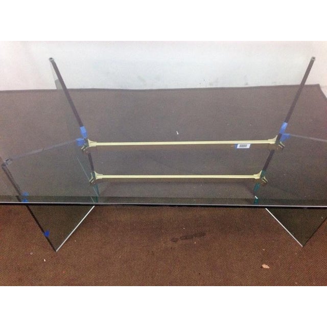 MidCentury Modern French Tempered Glass Table Chairish