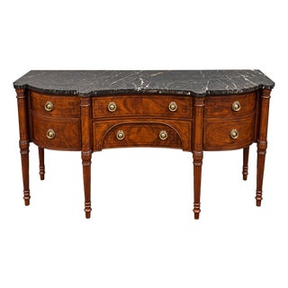 Drexel Heritage Serpentine Inlaid Sideboard For Sale