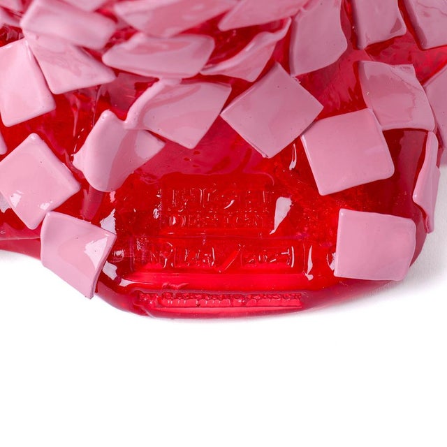 Mauve Rock Vase in Clear Light Fuchsia by Gaetano Pesce for Fish Design For Sale - Image 8 of 12