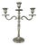 Handmade 3-Candle Candelabra in Stainless Steel For Sale