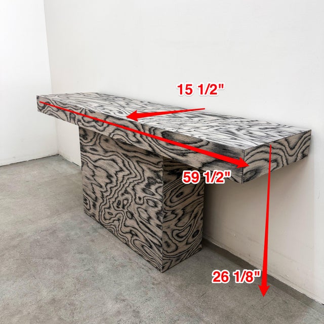 Vintage 1980s Postmodern Memphis Pedestal Console Entryway Table For Sale - Image 9 of 11