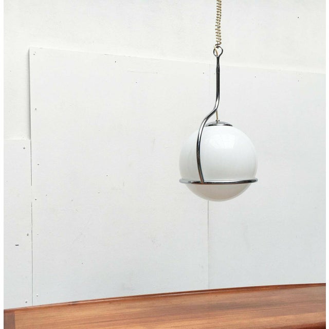 Mid-Century Space Age Italian Glass Ball Pendant, 1960s For Sale - Image 14 of 18