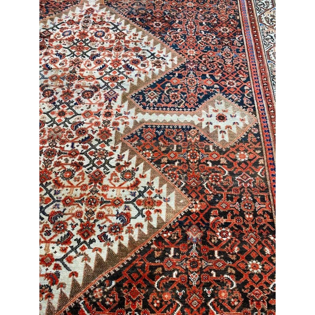 Blue 1910s Antique Persian Malayer Area Rug 10'0" X 20'0" For Sale - Image 8 of 13