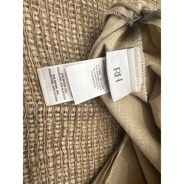 Rh Restoration Hardware Velvet Brushstroke Abstract Pillow Cover For Sale In Columbus - Image 6 of 13