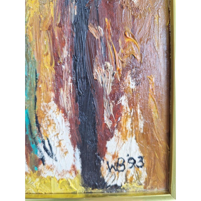 1990s W. Broek, Abstract Composition, 1993, Oil Painting on Canvas, Framed For Sale - Image 5 of 8