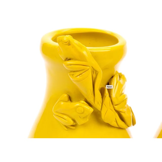 Vintage Yellow Chinese Peking Glass Vases - a Pair For Sale In New York - Image 6 of 9