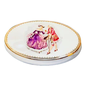 Elegant Sophisticated 1950s Vintage French Limoges Gold Trim Candy Dish
