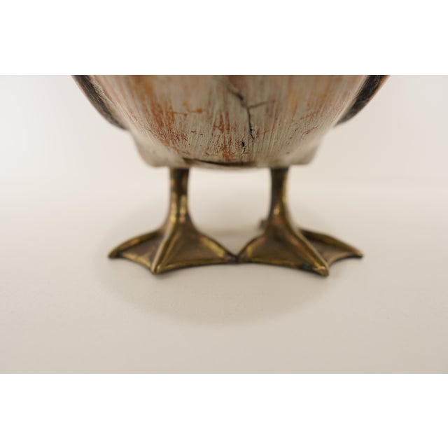 1960s Standing Hand-Painted Wooden Bird Decorative Sculpture For Sale - Image 11 of 16