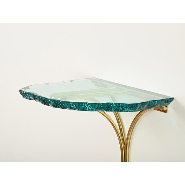 Nightstands in Turquoise Glass by Max Ingrand for Fontana Arte, Italy, 1960s, Set of 2 For Sale - Image 18 of 18