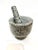 Dark grey and black granite mortar and pestle. Pestle is 5.5” long and is included.