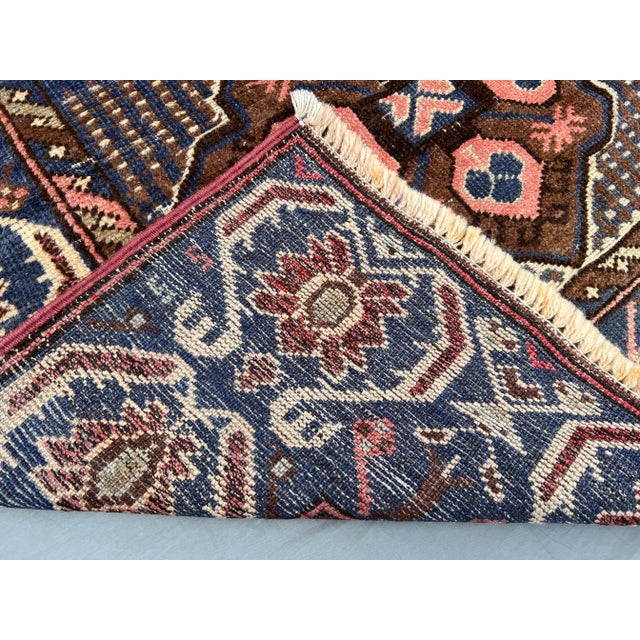 2'10" X 9'9" Antique Afghan Baluchi Runner Rug Hand-Knotted Low Pile Rug For Sale - Image 9 of 11