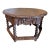 Vintage Round Wooden Hand-Carved Coffee / Accent Table For Sale
