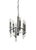 Mid-Century Space Age Italian Chrome and Arcyl Chandelier by Gaetano Sciolari, 1960s For Sale