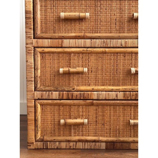 Danny Ho Fong Vintage Woven Rattan Chest of Drawers For Sale - Image 4 of 18