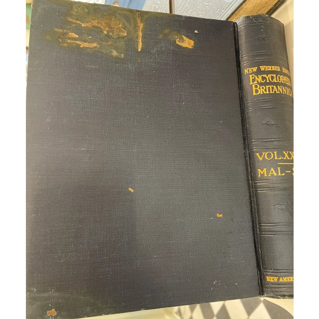 1904 Navy Blue & Gold Britannica Encyclopedia Set For Sale - Image 11 of 11