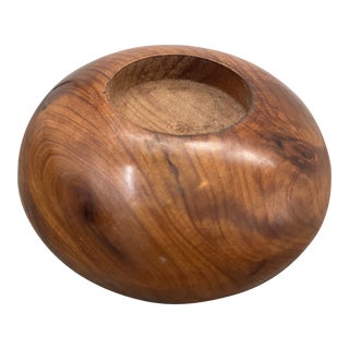Handmade Argan Tree Wood Candle Holder From Morocco For Sale