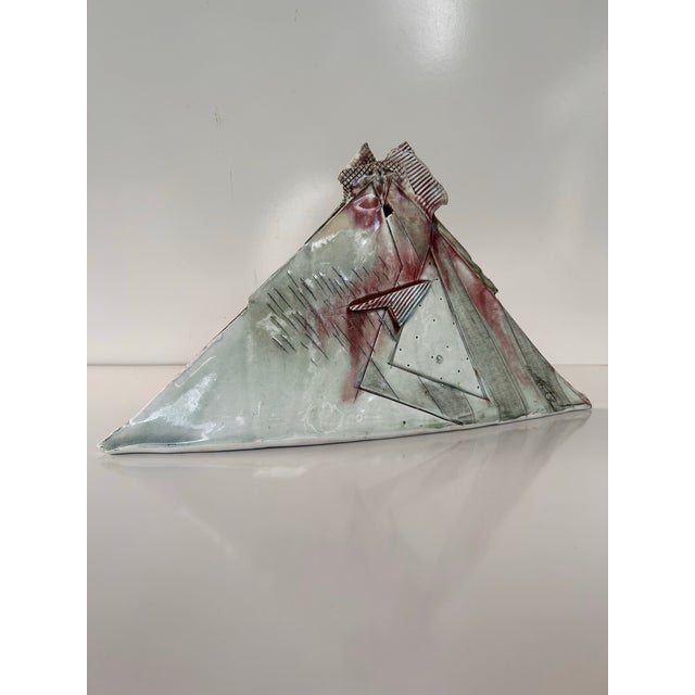 Abstract Vintage Studio Pottery Modernist Sculpture, Signed by Artist For Sale - Image 3 of 12