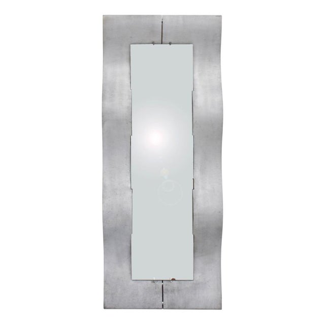 Metal Mirror with Aluminium Frame by Lorenzo, 1975 For Sale - Image 7 of 7