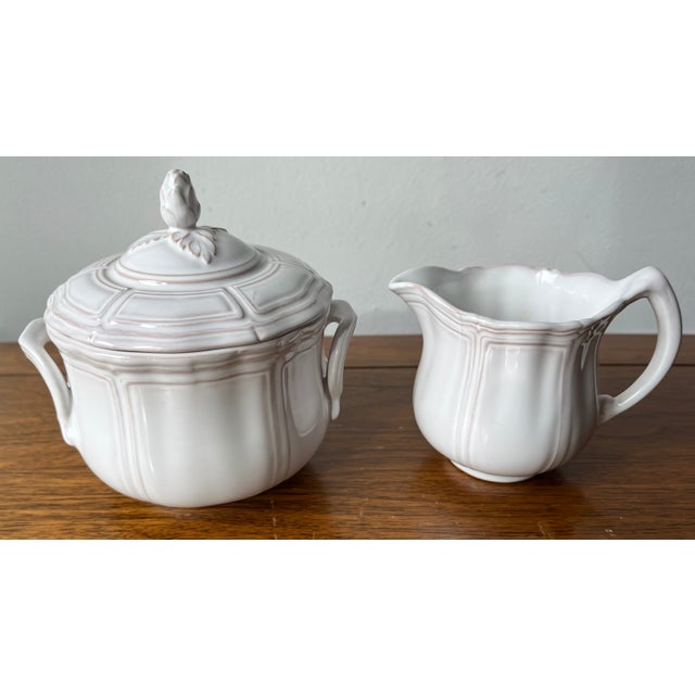 Gien Motton French Faience Dinnerware-8 Place Settings + Serving Pieces For Sale - Image 10 of 14