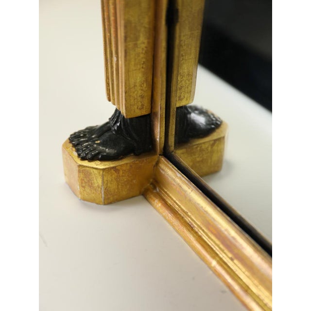 Regency Revival Egyptian Giltwood and Bronze Pier Mirror, 1930 For Sale - Image 14 of 18