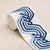 Contemporary SAMPLE - Schumacher The Twist Embroidered Tape In Blue For Sale - Image 3 of 4