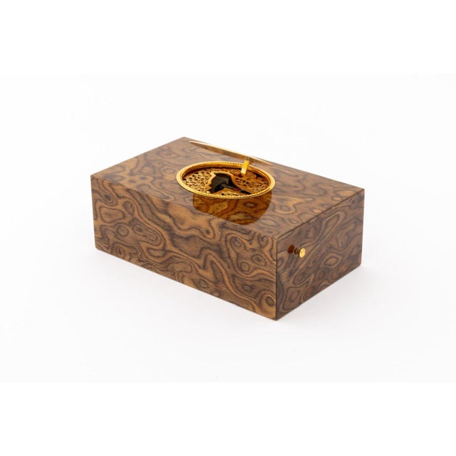 Wood Reuge Music No. 198 Ash Singing Bird Box For Sale - Image 7 of 11