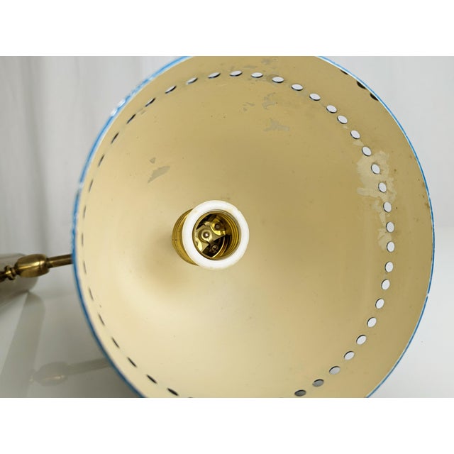 1950s Italian Adjustable Sconce in Black Aluminum and Brass, 1950s For Sale - Image 5 of 12