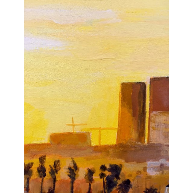 Angela Wakefield Painting of Sunset in Los Angeles California Usa by British Landscape Artist For Sale - Image 4 of 13