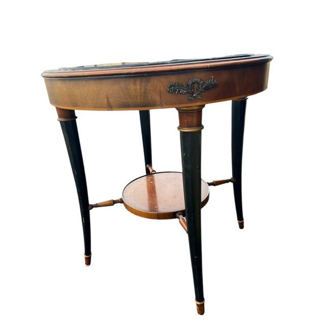 1920’s French Neoclassical Marble-Top Accent Table For Sale - Image 4 of 7
