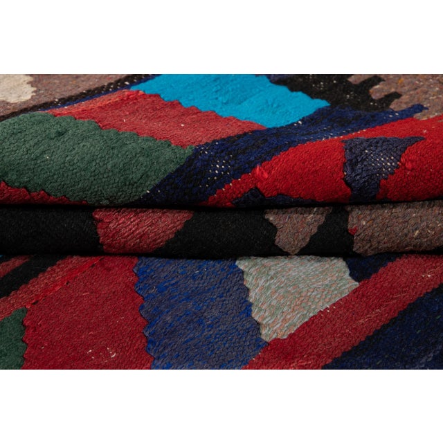 Mid 20th Century Mid-20th Century Vintage Kilim Runner Rug 4' 2" X 9' 5''. For Sale - Image 5 of 11