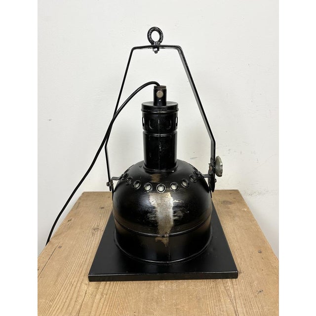 Vintage Black Theatre Spotlight, 1950s For Sale - Image 15 of 18