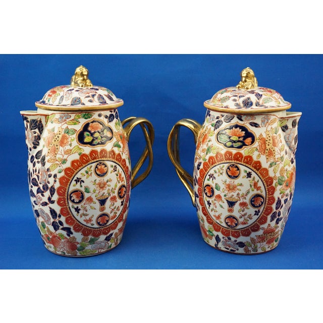 Large Japanese Porcelain Jugs by Imari, Set of 2 For Sale - Image 6 of 18