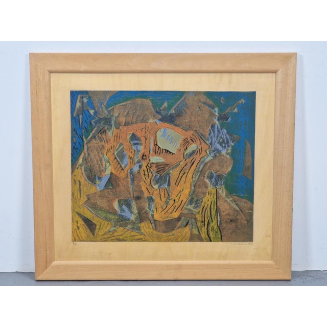 Piet Koenen, Modern Surrealist Composition, Silkscreen & Mixed Media, 1990s For Sale - Image 3 of 13