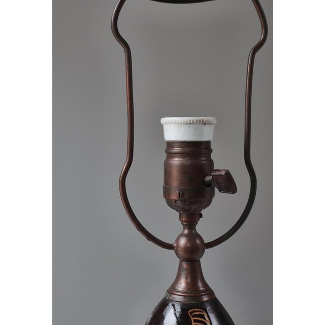 Art Nouveau Ceramic Table Lamp attributed to Møller & Bøgely, Denmark, 1910s For Sale - Image 12 of 16