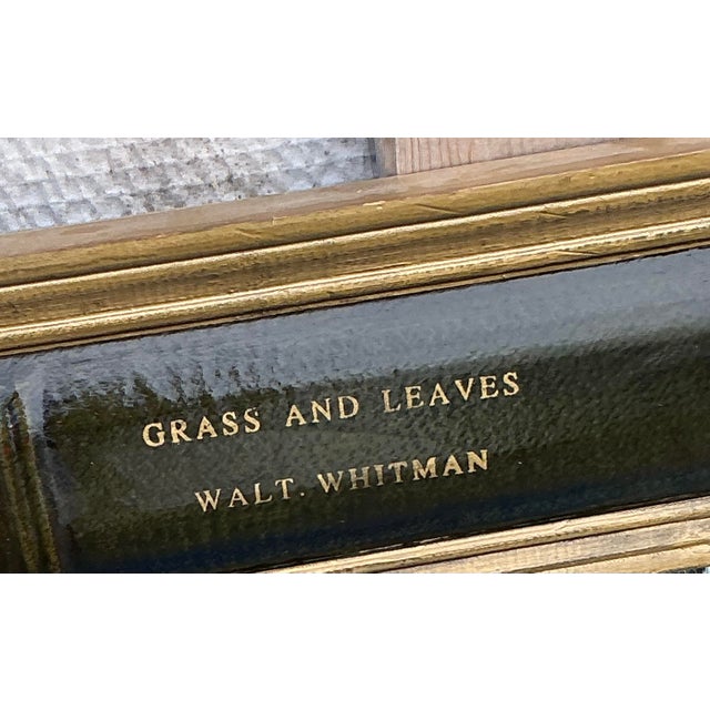 Vintage Regency Embossed Leather Books Mirror For Sale In West Palm - Image 6 of 6