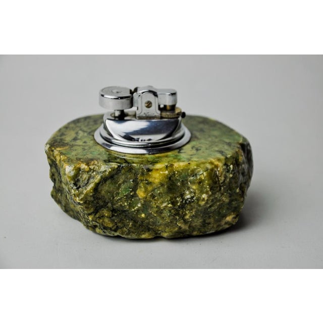 Green Green Alabaster Lighter attributed to Romano Bianchi, Italy, 1970s For Sale - Image 8 of 8