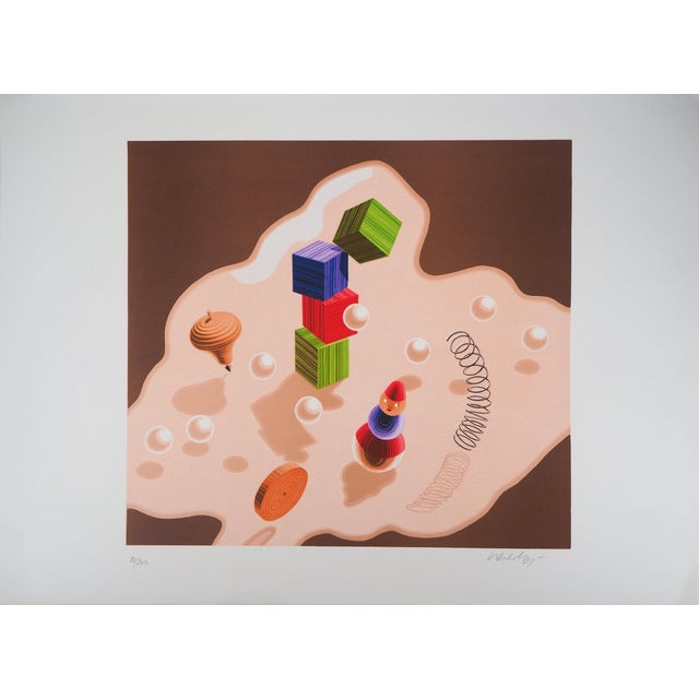 Brown Kinetic Composition of Toys Lithograph by Victor Vasarely For Sale - Image 8 of 8