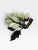 Chinoiserie Vintage Chinese Hand-Carved Jade & Hardstone Grape Cluster on Silk Wrapped Stem For Sale - Image 3 of 8