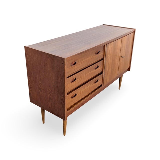 Mid-Century Modern Vintage Danish Sideboard in Teak For Sale - Image 3 of 10