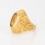 60s Portuguese Citrine Ring 19k Yellow Gold Cocktail Dome Fine Jewelry 7.5 For Sale - Image 4 of 7