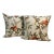 Pair of 22” Square Pillows Adorned With Birds, Butterflies and a Pink Floral Print - Made in U K For Sale
